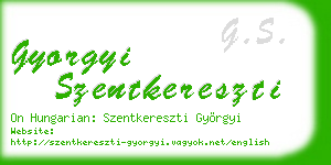 gyorgyi szentkereszti business card